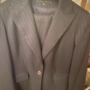 PERRY ELLIS PANTS SUIT 2 PEICES NAVY BLUE SIZE 12